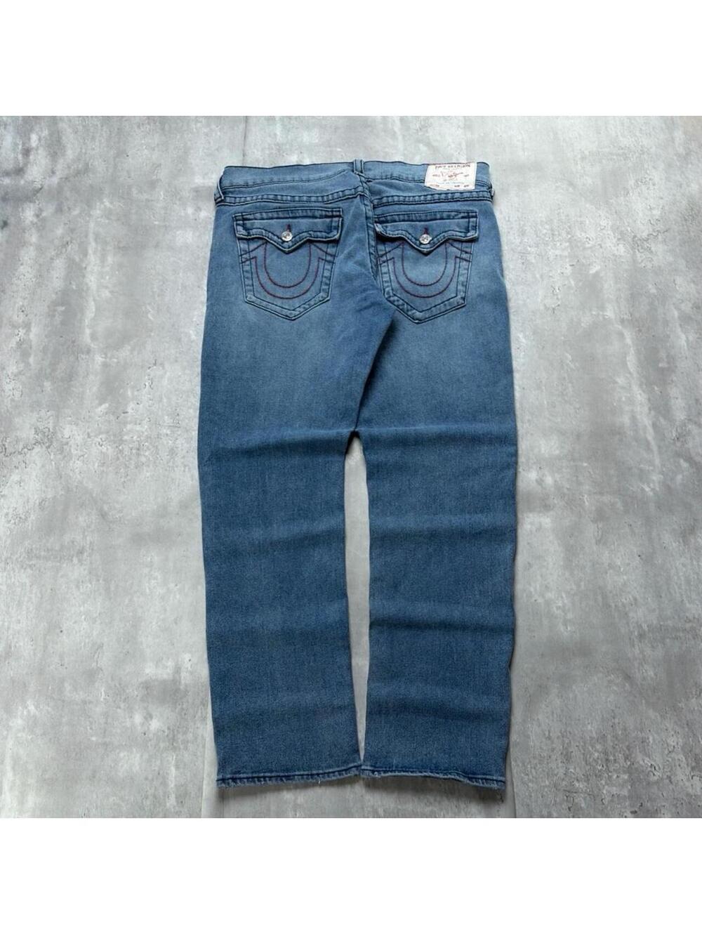Y2K Blue True Religion Grunge Straight Denim Jeans